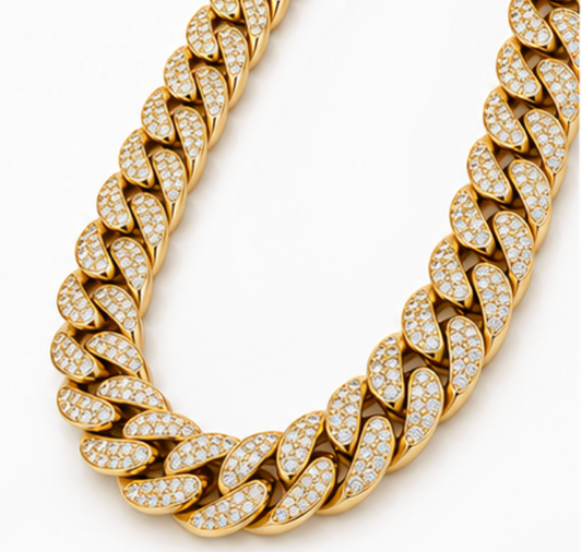Mens Iced Out Cuban Link Chain