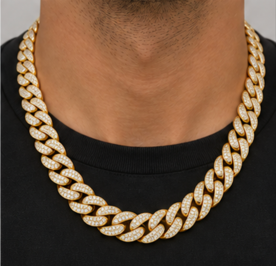 Mens Iced Out Cuban Link Chain