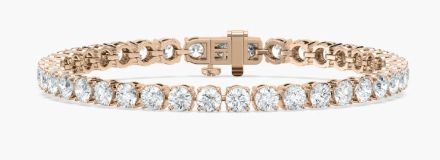 Lab-Grown Round Tennis Bracelet 10ct
