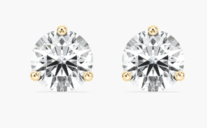 Natural Round Cut 0.50ct. Martini Set Studs