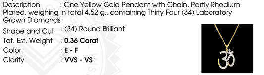 Lab-Grown Om Pendant