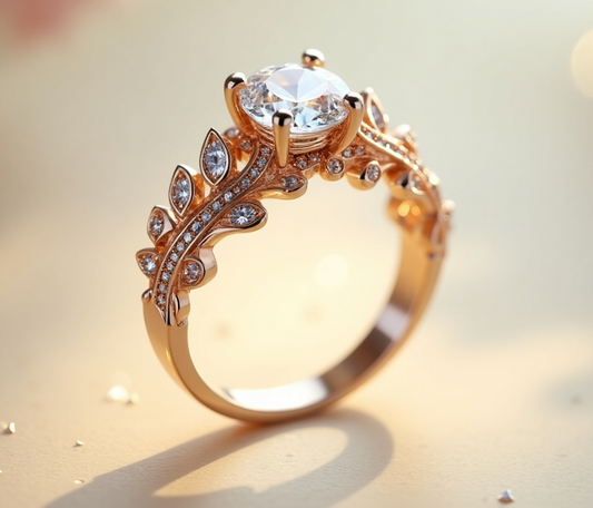 Natural Vintage Garden Round 1.5ct. Engagement Ring