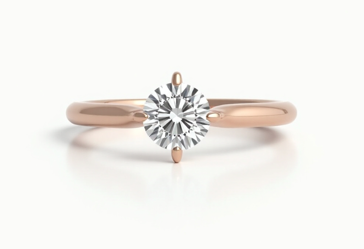 Lab-Grown East To West Round 1.5ct. Solitaire Engagement Ring