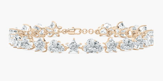 Lab-Grown Star And Cloud Diamond Shimmering 23.77ct. Chain Bracelet