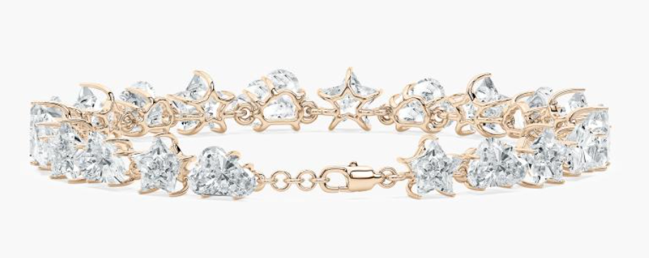 Lab-Grown Star And Cloud Diamond Shimmering 23.77ct. Chain Bracelet