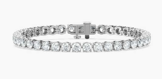 Lab-Grown Round Tennis Bracelet 10ct