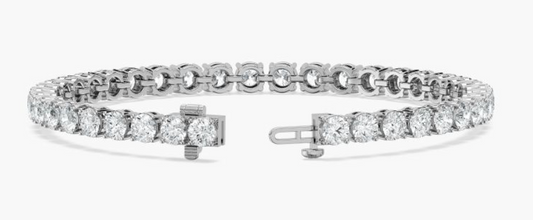 Lab-Grown Round Tennis Bracelet 10ct