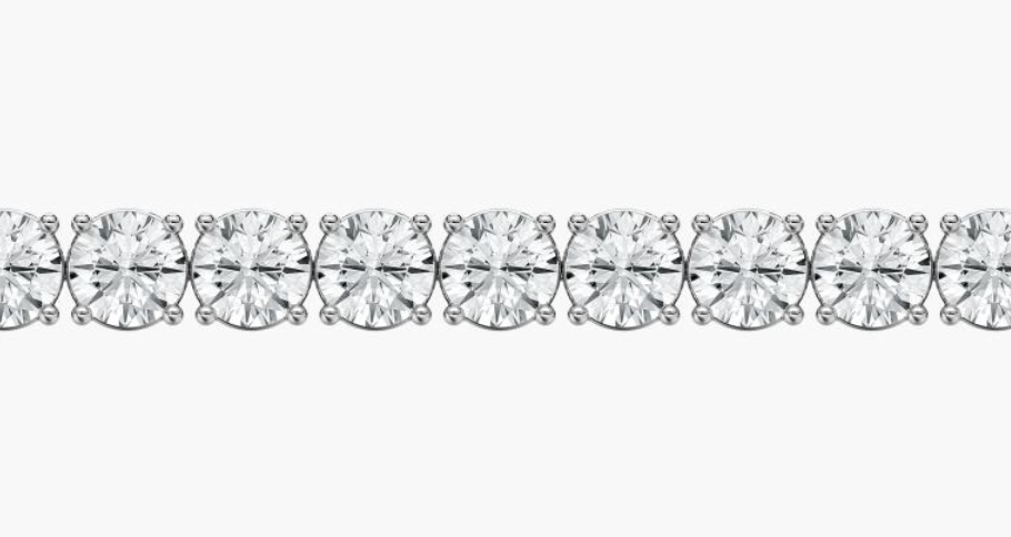 Lab-Grown Round Tennis Bracelet 10ct