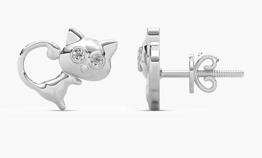 Natural Kitty Cat Earrings