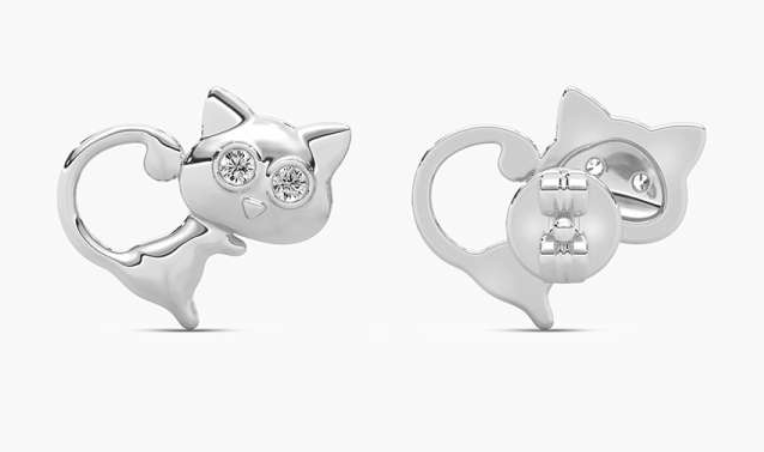 Natural Kitty Cat Earrings