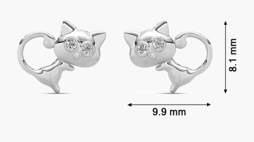 Natural Kitty Cat Earrings