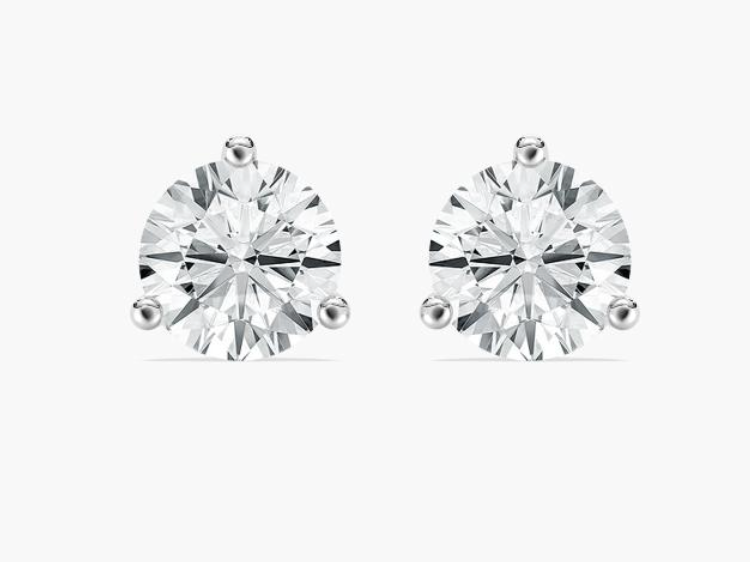 Lab-Grown 3ct. Round Martini Set Studs