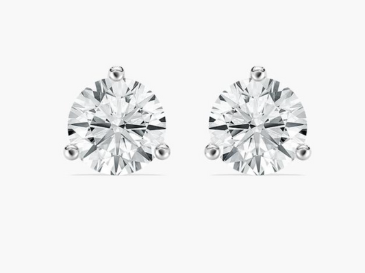 Lab-Grown 3ct. Round Martini Set Studs