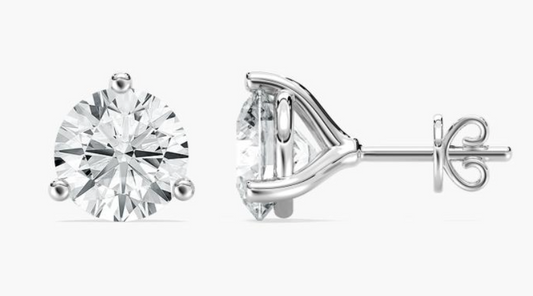 Lab-Grown 3ct. Round Martini Set Studs