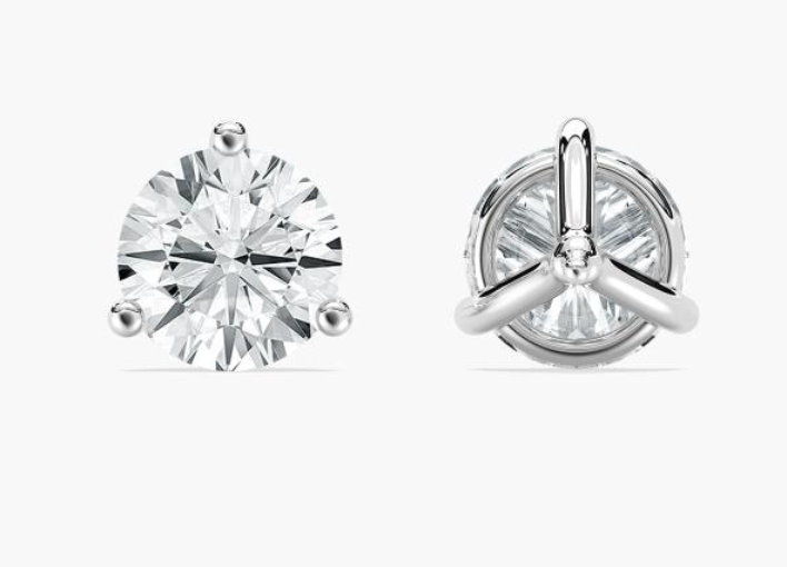 Lab-Grown 3ct. Round Martini Set Studs