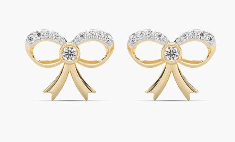 Lab-Grown Bow Earrings