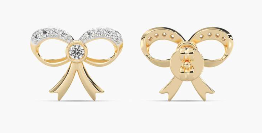 Lab-Grown Bow Earrings