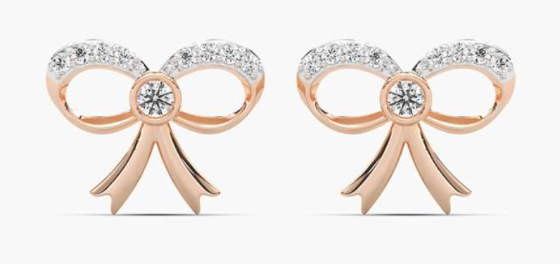 Lab-Grown Bow Earrings