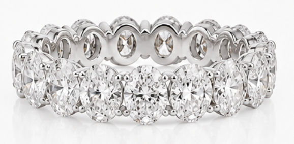 3ct. Oval Eternity Band
