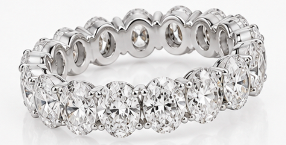 3ct. Oval Eternity Band