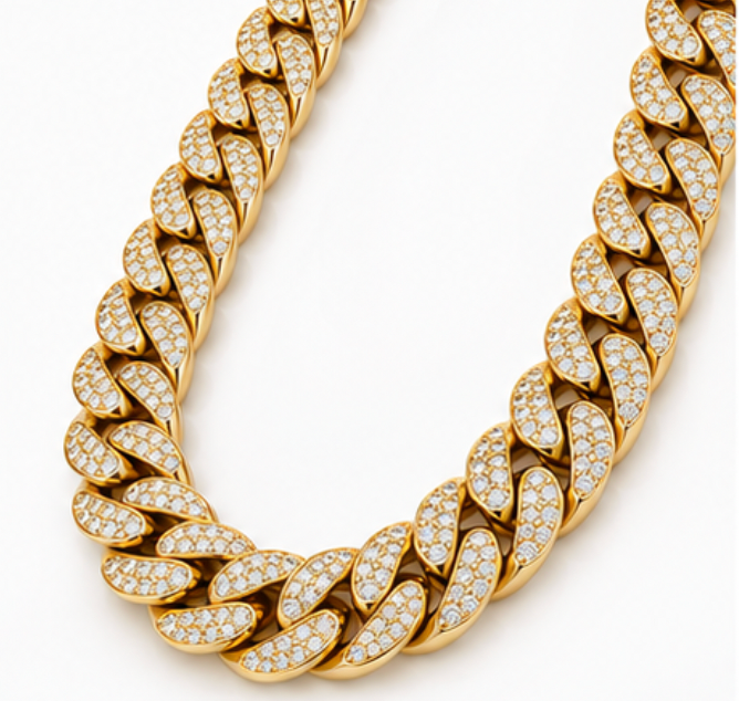 Mens Iced Out Cuban Link Chain