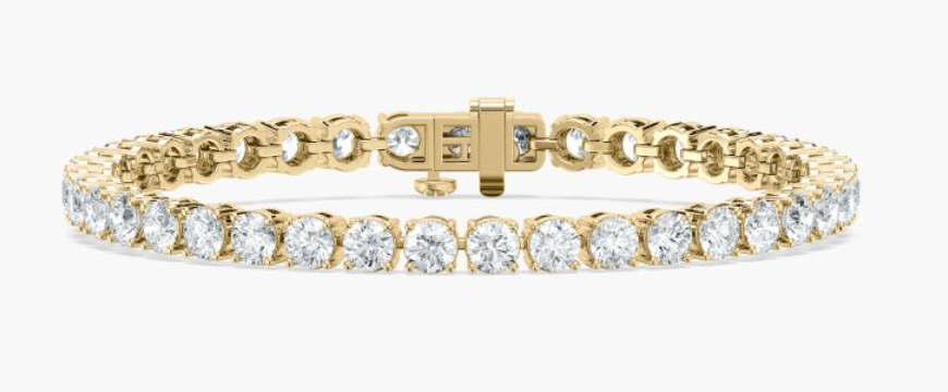 Lab-Grown Round Tennis Bracelet 10ct