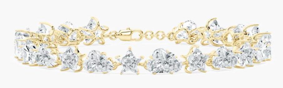 Lab-Grown Star And Cloud Diamond Shimmering 23.77ct. Chain Bracelet