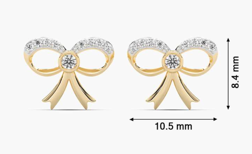 Lab-Grown Bow Earrings