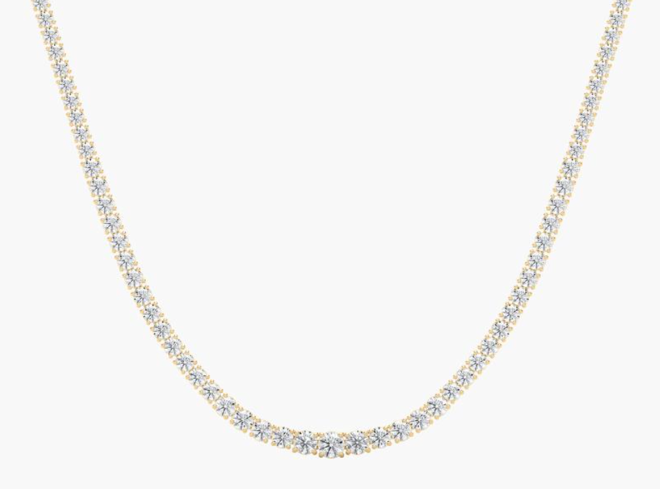 Lab-Grown Graduated Tennis Necklace 20ct.