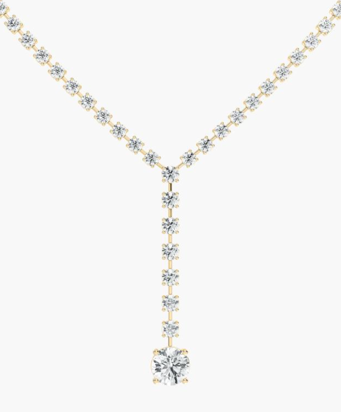 Lab-Grown Y Drop Necklace