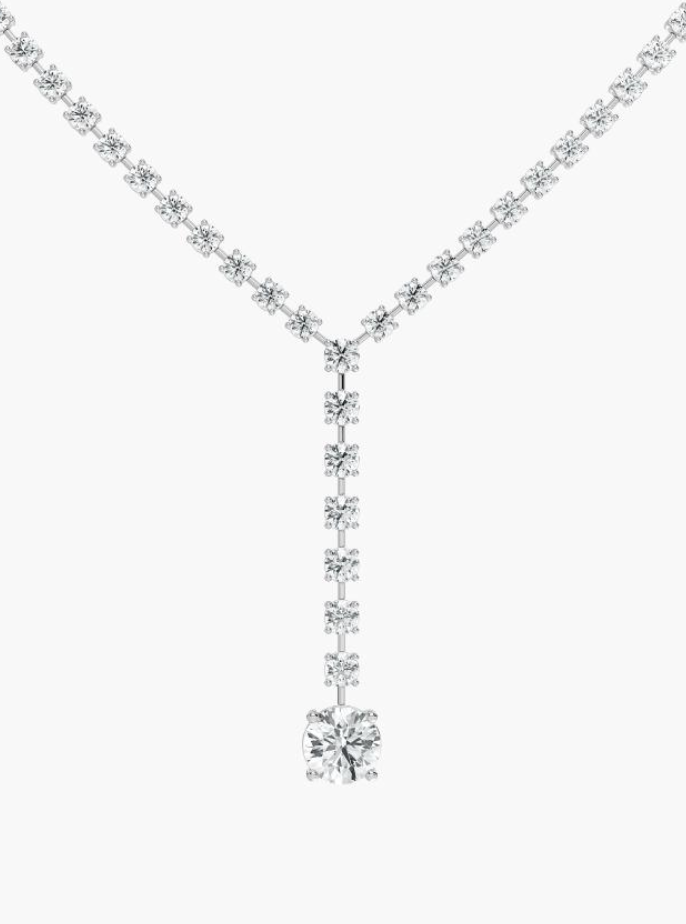 Lab-Grown Y Drop Necklace