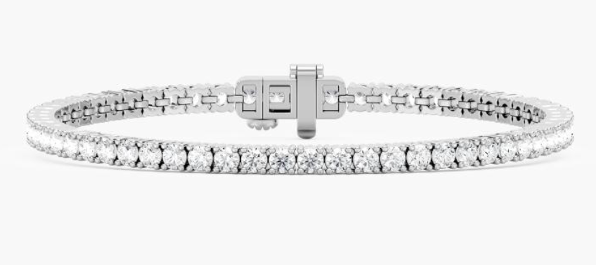 Lab-Grown 5ct. Round Tennis Bracelet