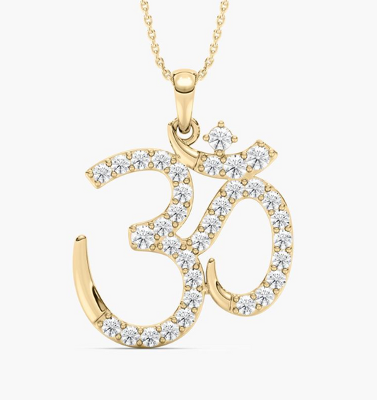 Lab-Grown Om Pendant