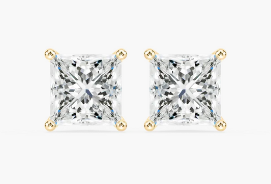 Lab-Grown 1ct. Princess Cut Studs