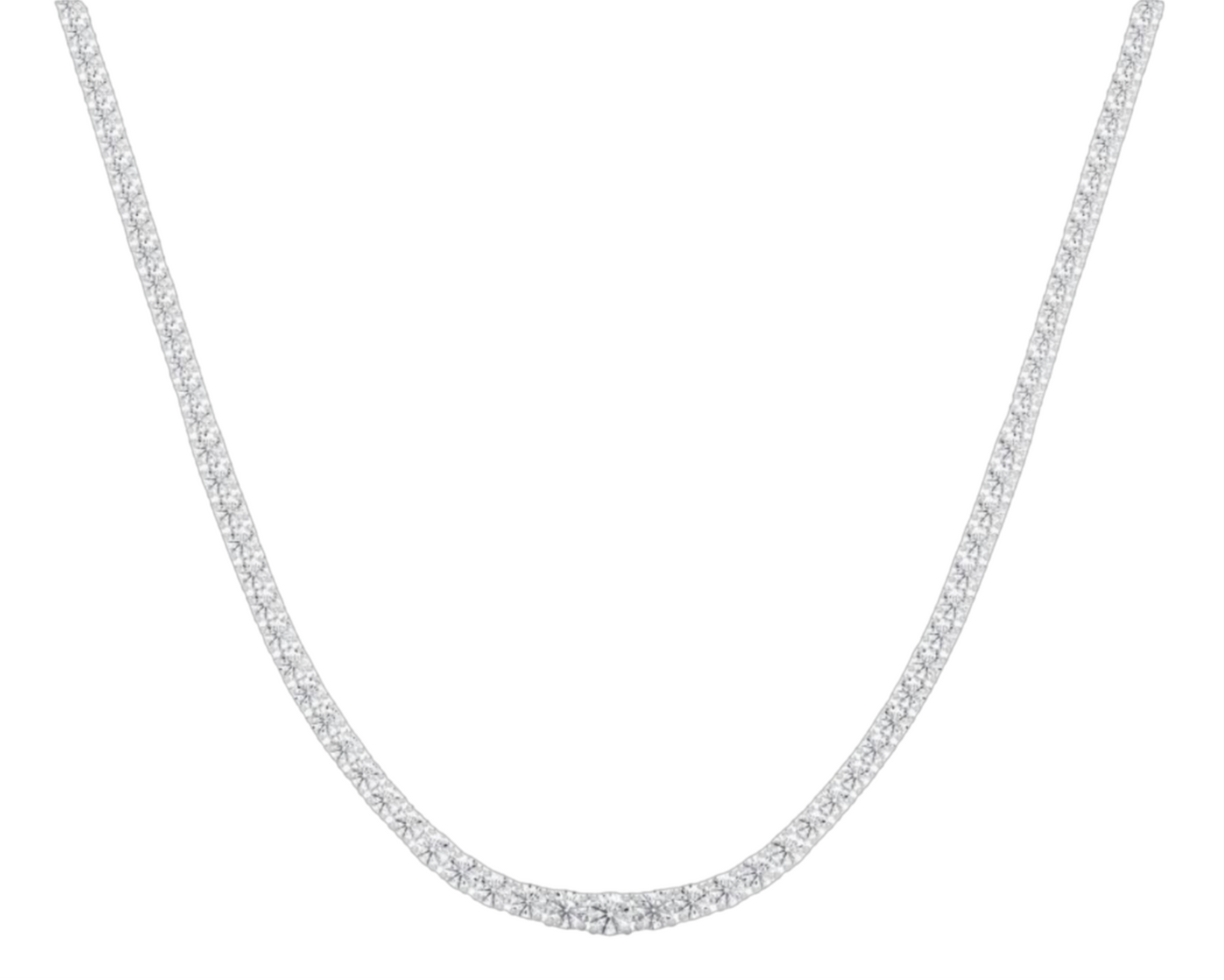 Lab-Grown Graduated Tennis Necklace 20ct.