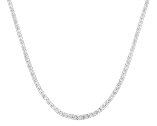 Lab-Grown Graduated Tennis Necklace 20ct.